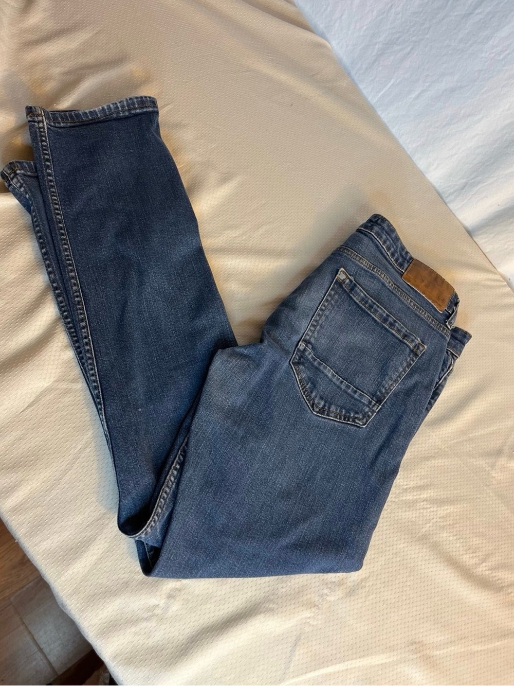 Burton Menswear London Blue Denim Jeans with Contrast Stitching